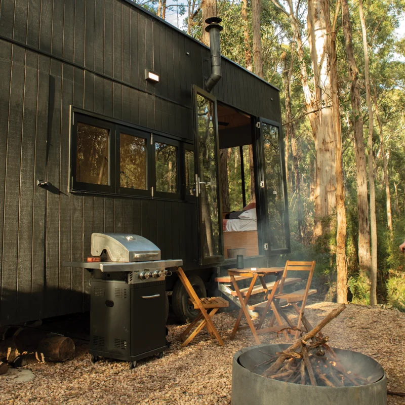 fireplace and the cabin