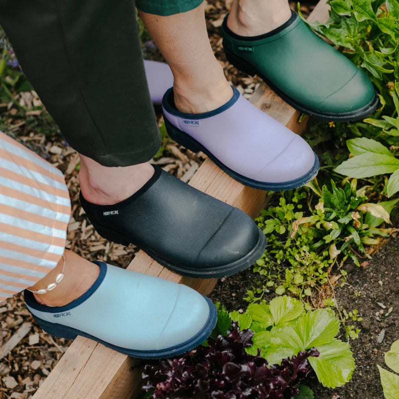 multiple clogs in the garden