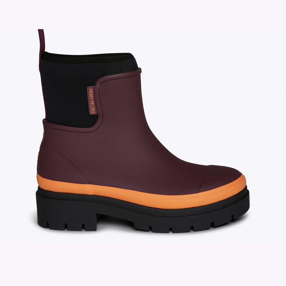 Image of Tully Boot // Plum & Neon Orange