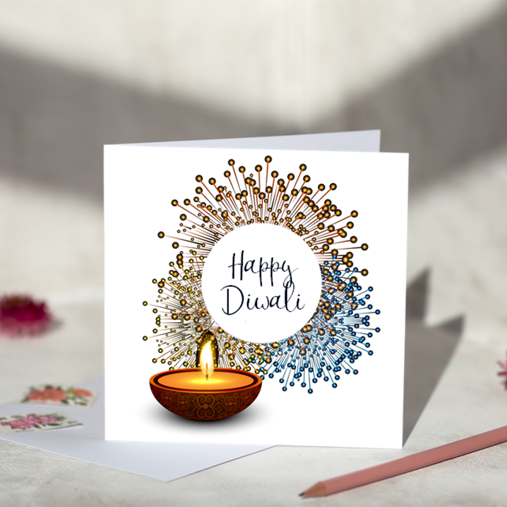 Happy Diwali Card – Beauty and The Button