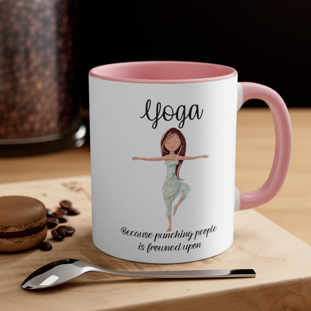  I'm Mostly Peace, Love And Light Yoga Mug, Funny Yoga Mug, Gift  for Yoga Teacher, Yoga lover gifts, coffee mugs, Birthday Gift for Yogi,  SSG635 : Home & Kitchen