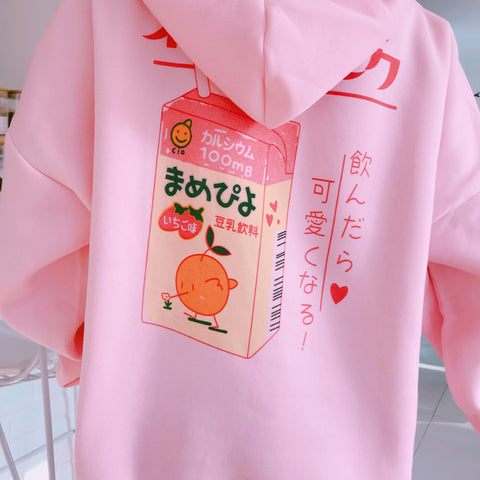 pink milk hoodie