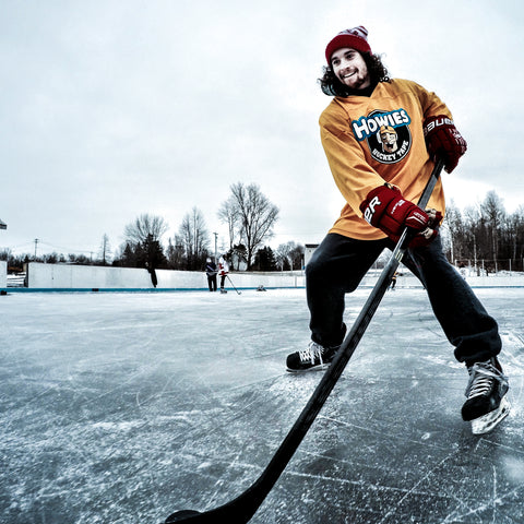 white hockey practice jersey