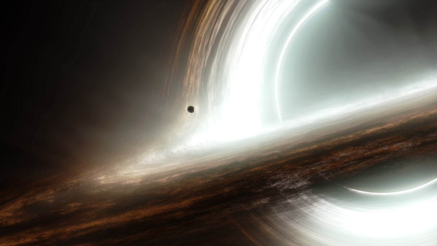 Illustration of a black hole from the film “Interstellar”