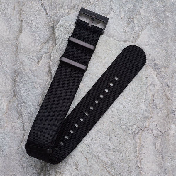 Black Nato Strap | 24mm – Torgoen