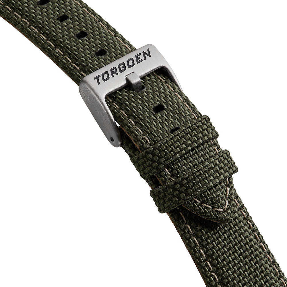 green nylon strap