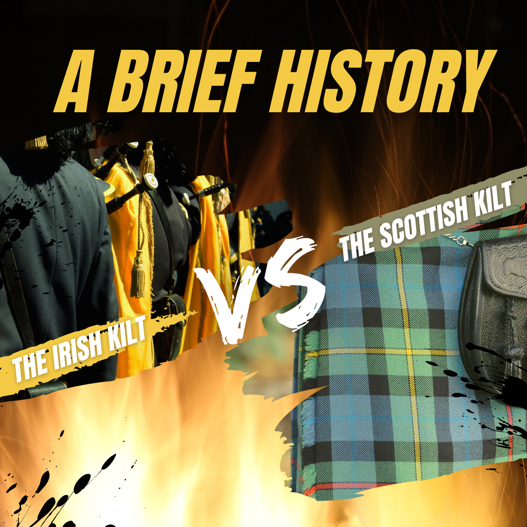 difference between irish and scottish kilts