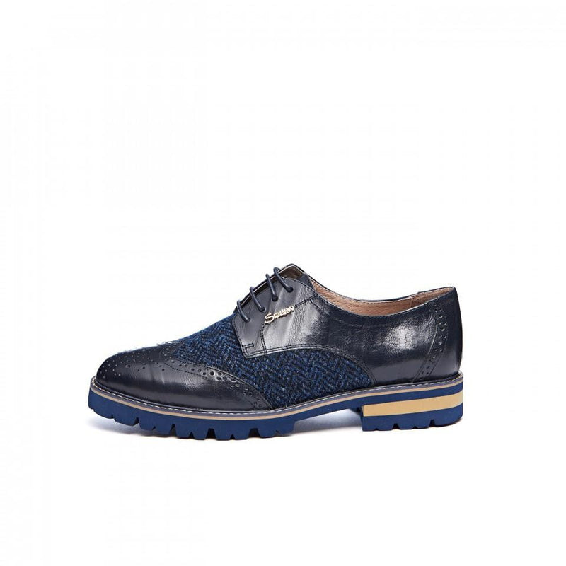 Ladies Harris Tweed Brogues by Snow Paw - Navy – Scotland Kilt Co