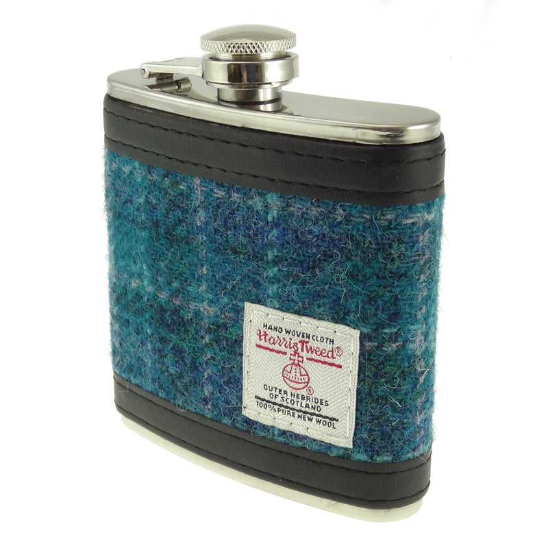 6oz Harris Tweed Hip Flask - 7 Colours