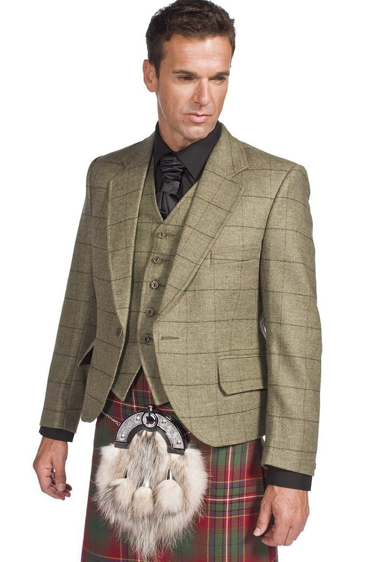 Luxury Estate Tweed Kilt Jacket & 5 Button Waistcoat | Scotland Kilt Co