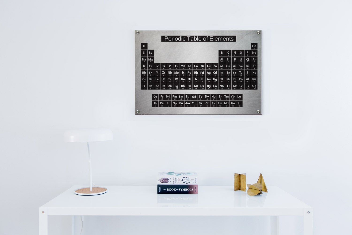 Periodic Table Of Elements Printed On Brushed Aluminum