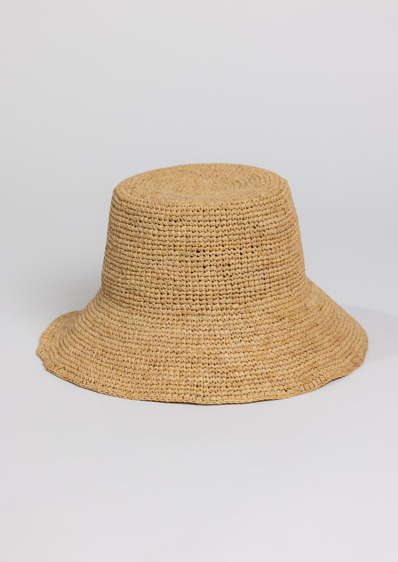 Women's Packable Raffia Bucket Hat