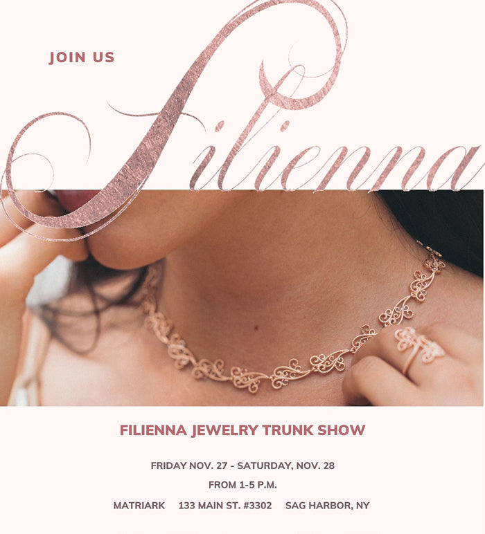 Filienna filigree jewelry Hamptons holiday trunk show