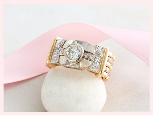 Vintage Diamond Link Ring