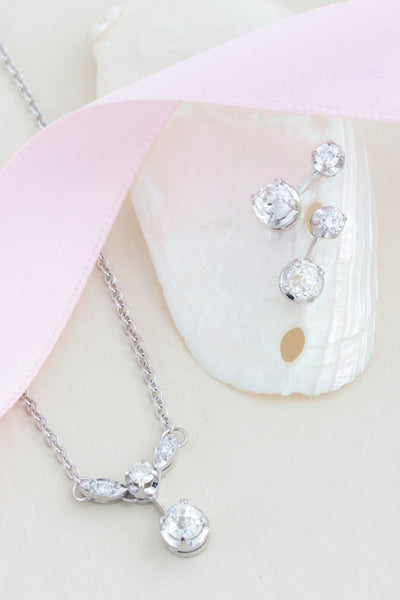 Diamond Necklace & Earrings