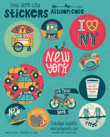 Tin of NYC Vintage Stickers — KinKa