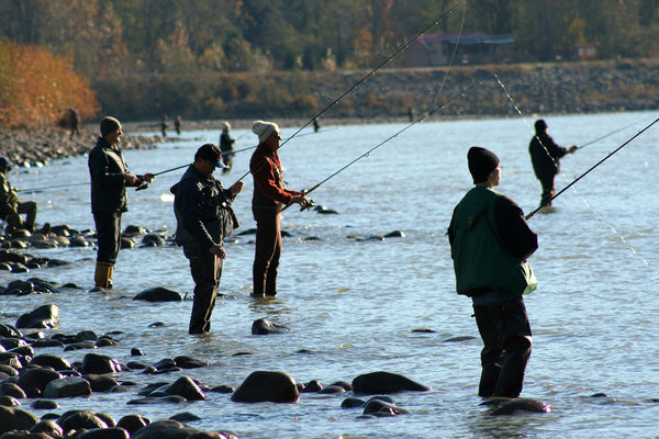 Crowded River Fishing