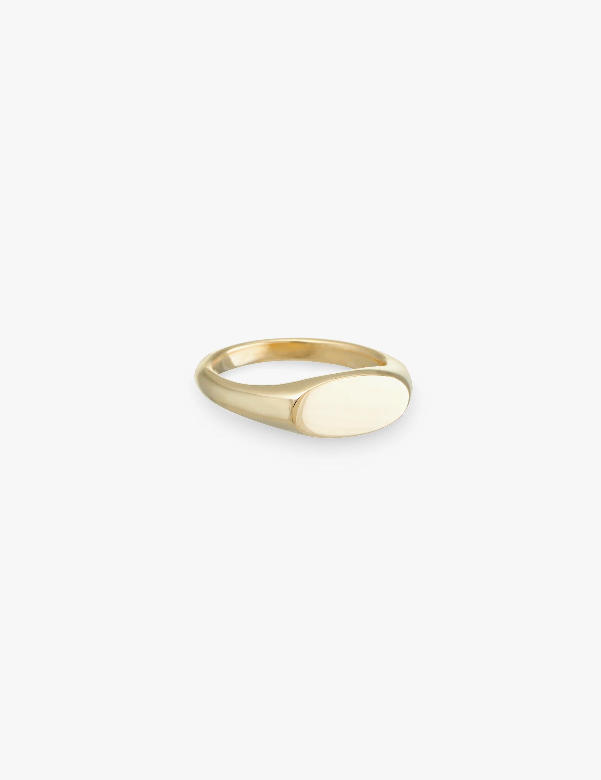Solid Gold Petite Oval Signet Ring – Argent & Asher