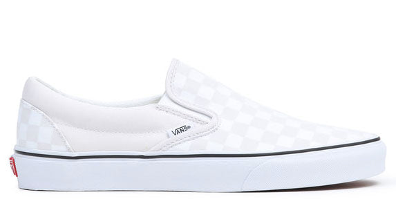 Vans - Classic Slip-On Shoes Cloud White (Checkerboard) – PlusSkateshop.com