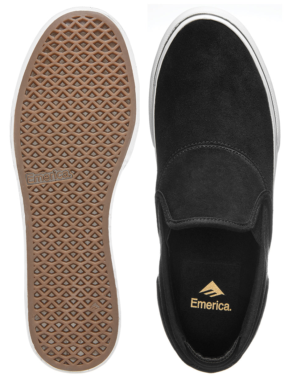 emerica slip on skate shoes