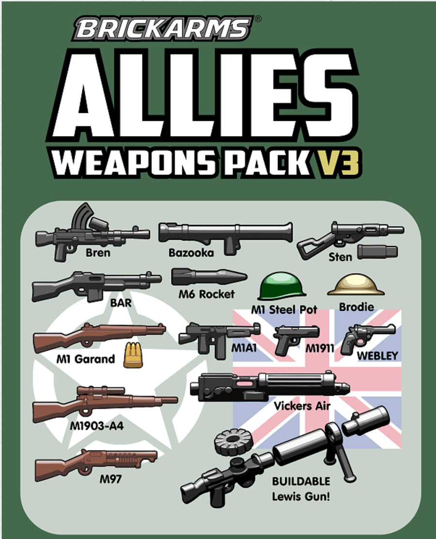 BrickArms Russe Weapons Pack V2, Custom Armes pour Figurines Lego®