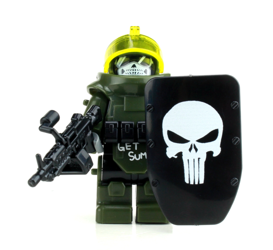 Battle Brick Collectible Police SWAT Tactical Assault Officer Custom  Minifigure | Accessories Made in The USA | Genuine Military Minifig | 1.6  Inches