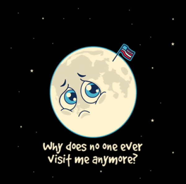 Sad Moon T-Shirt | IFLScience Store - IFLScience Store USA