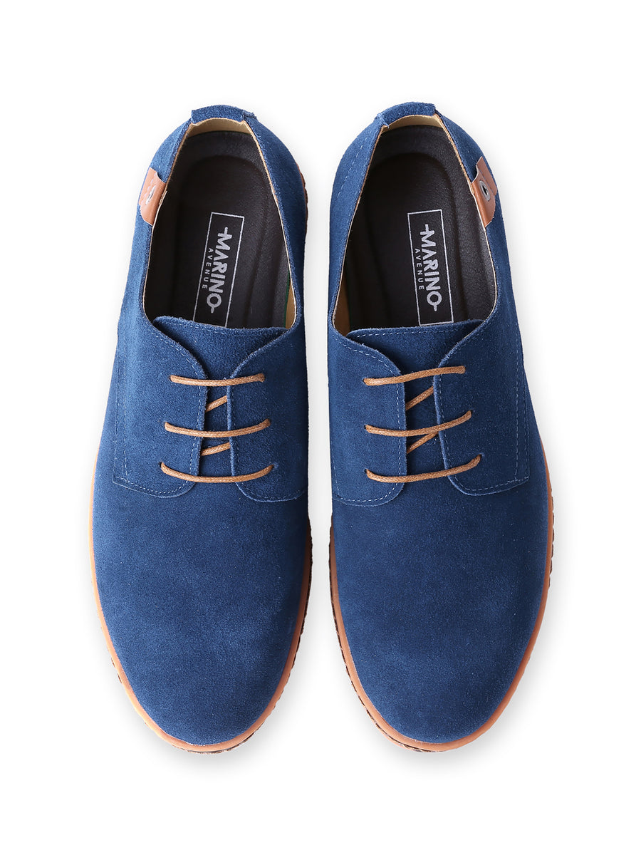 Classic Suede Oxford Shoes-Blue– Mio Marino