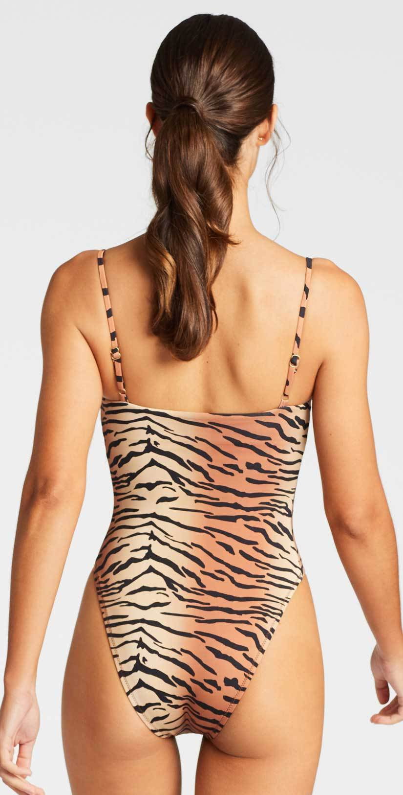 Vitamin A Mojave Snake Jenna High Leg One Piece Swimsuit