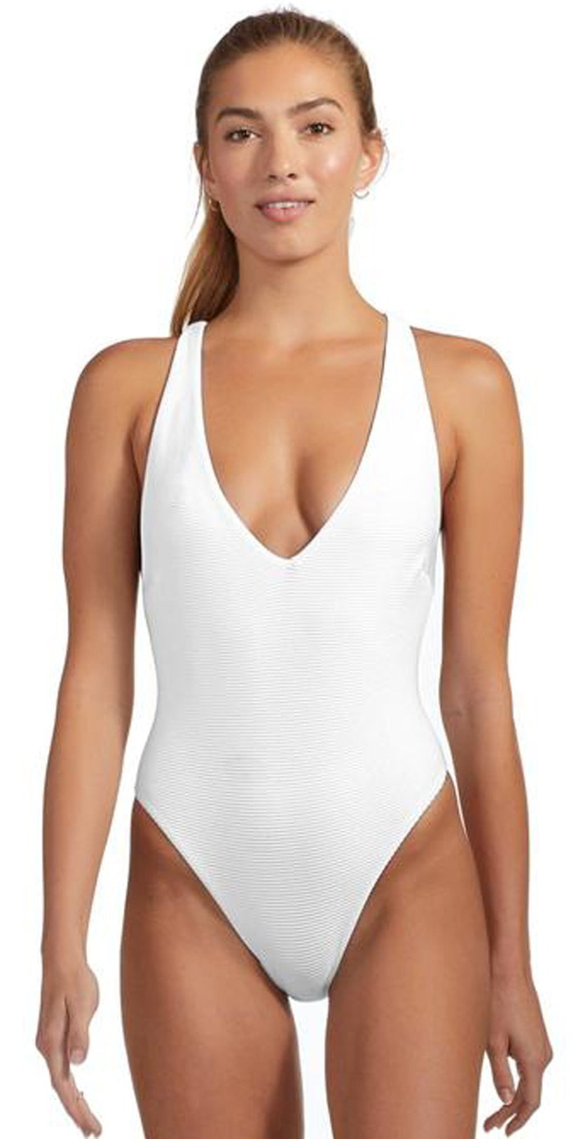 South Beach Swimsuits Vitamin A EcoRib Leah Full Coverage One Piece Swimsuit  in White – South Beach Swimsuits