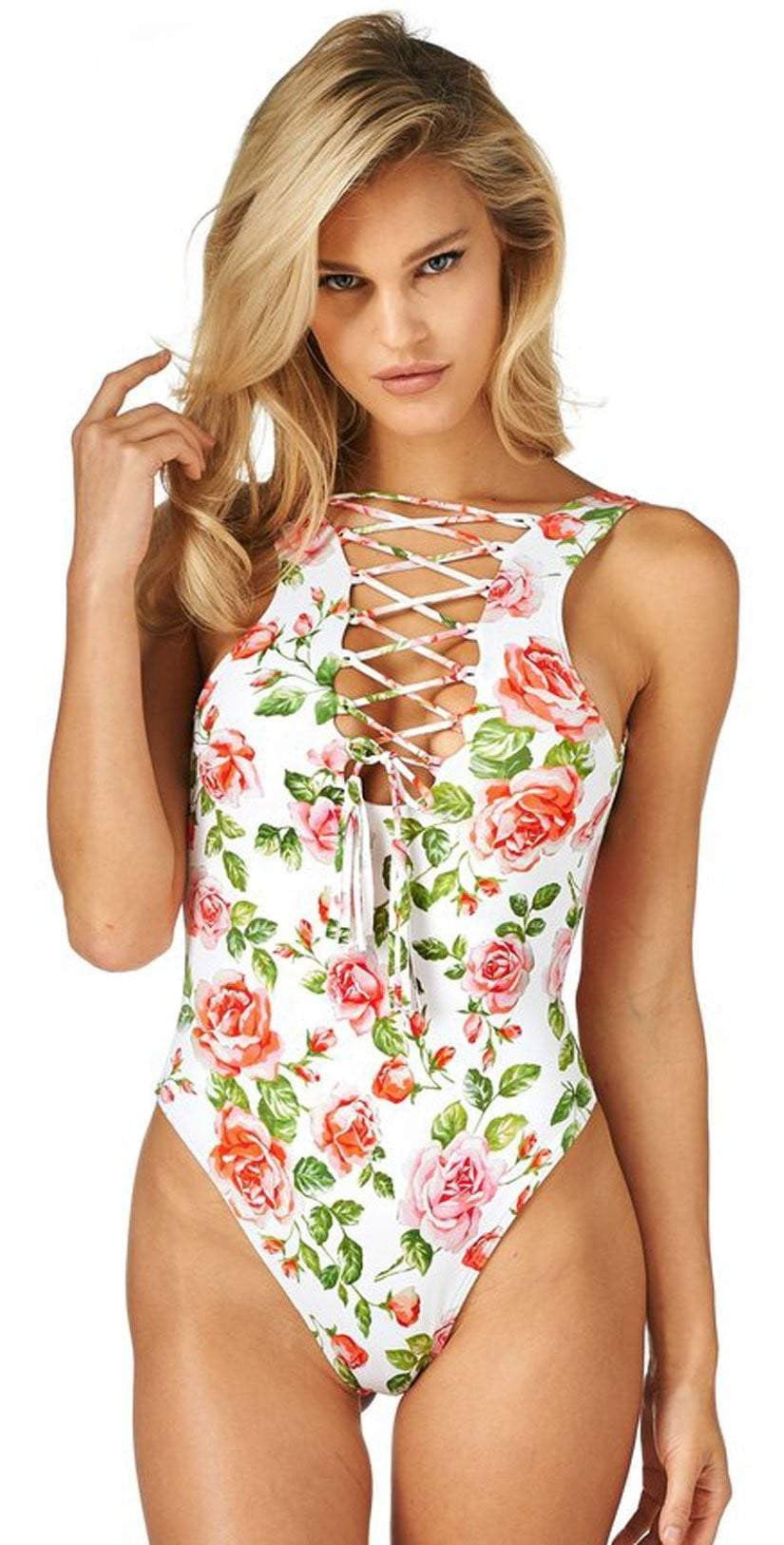 South Beach Swimsuits Montce Cage Bralette Top in Red Floral – South Beach  Swimsuits