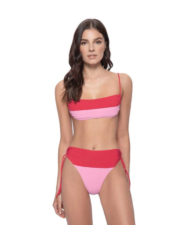 Colorblock Story - Crop Top Bikini Set for Girls 8-16