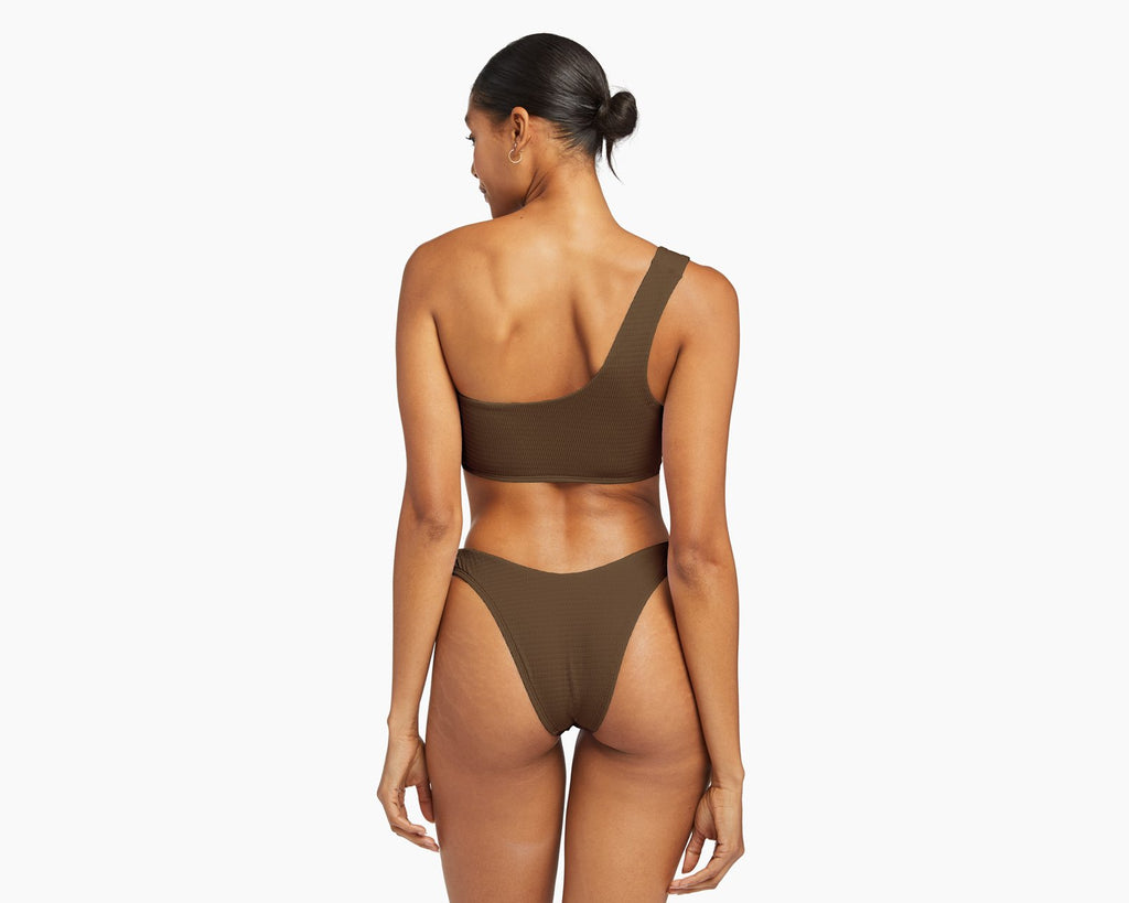 Gottex Profile Leaf Texture Halter Neck Swimsuit