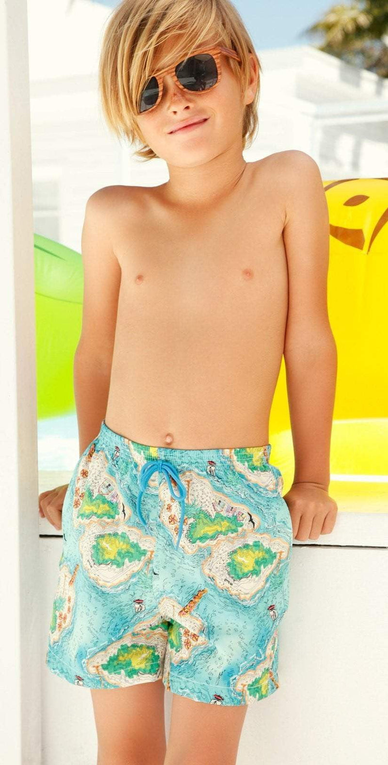 Little Peixoto Boys Swim Trunks In Island Hopping B800 P61   Little Peixoto 2018 B800 P61 TRUNKS 800x 