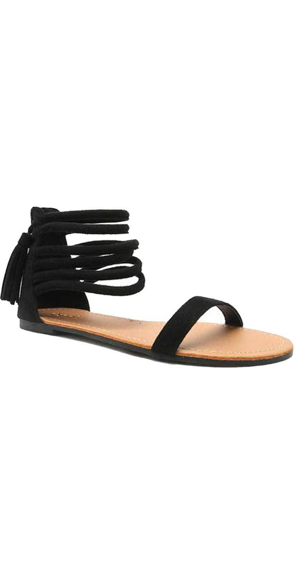 Qupid Shoes Archer Banded Sandal | Mauve Sandal – South Beach Swimsuits