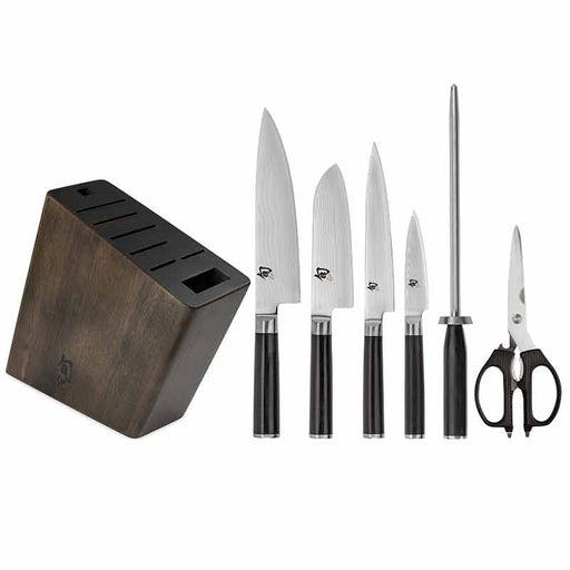 SMEG 7-Piece Knife Block Set in Black – CHROME