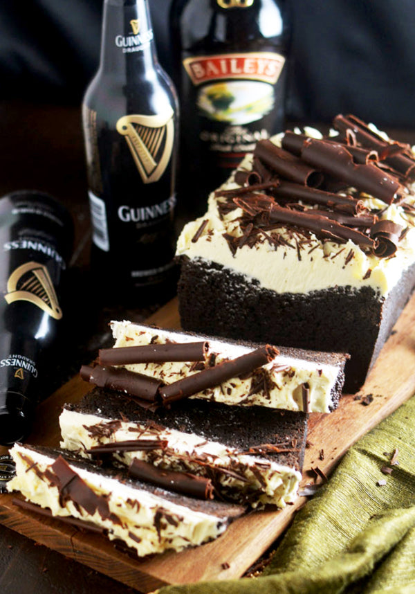 Malted Guinness Chocolate Cake with Bailey's Frosting