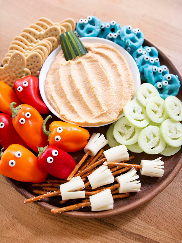 Healthy Halloween Snack Tray •