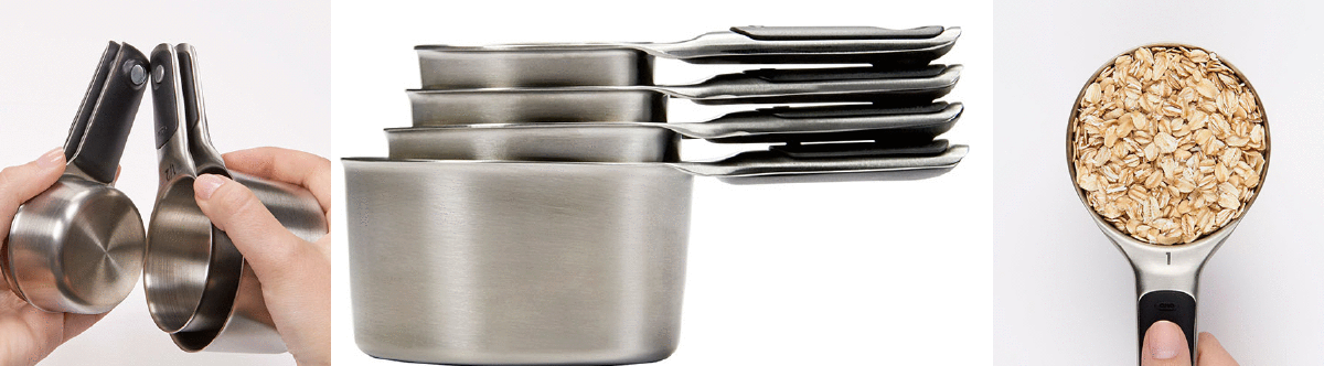 OXO Stainless Steel Magnetic Measuring Cup Set