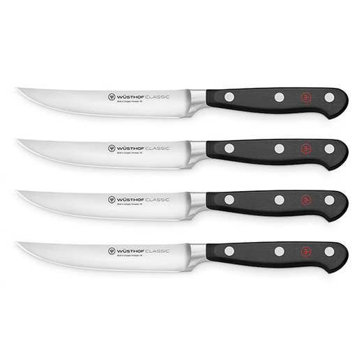 Wusthof 8-Piece Stainless Mignon Steak Knife Set, Olivewood