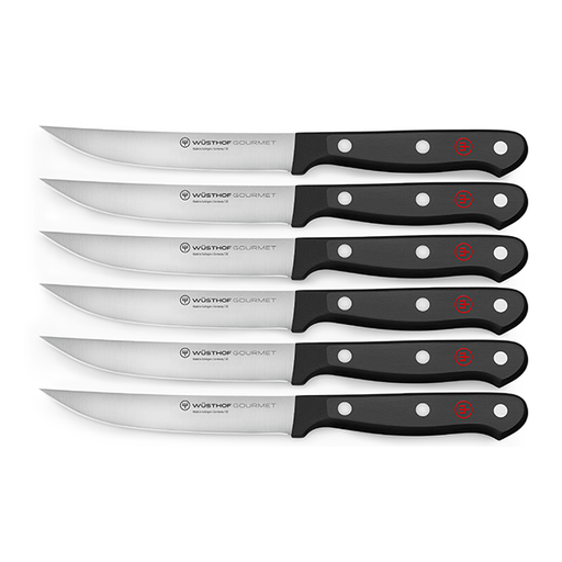 Wusthof 8-Piece Stainless Mignon Steak Knife Set, Olivewood