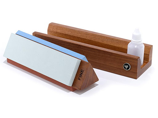 Shun DM0610 3-Piece Knife Sharpening System with Bamboo Stand, Honing  Steel, and Sharpening Stone