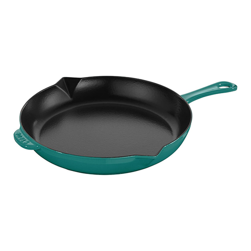 Chasseur 071122 11 3/4 Cast Iron Crepe Pan with Beech Wood Spatula and  Scraper