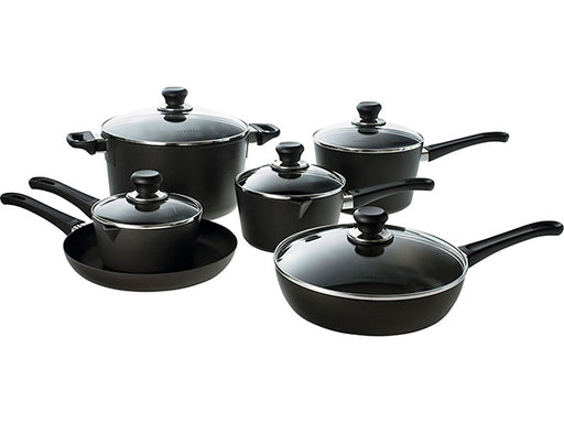 Levels Hard Anodized Stackable Ceramic Nonstick 6-Piece Cookware Set