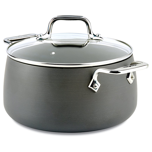  All-Clad Electrics Stainless Steel and Cast Iron Slow Cooker 5  Quart 7-in-1 Slow Cook High/Low, Braise, Sauté, Simmer, Manual, Keep Warm  1200 Watts Stove and Oven Safe Black Enamel Crock Insert