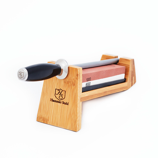 Shun DM0610 3-Piece Knife Sharpening System with Bamboo Stand, Honing  Steel, and Sharpening Stone