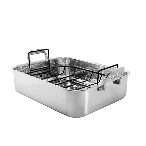 Cuisinart 7117-16UR Chef's Classic 16-Inch Rectangular Roaster with Rack, Stainless  Steel