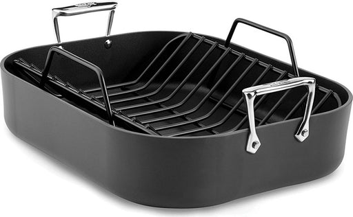 KitchenAid Hard-Anodized Roaster with Removable Nonstick Rack, Black