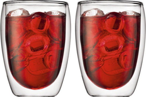 Bodum Pavina Glass, Double-Wall Insulated Glasses, Clear, 8 Ounces Each  (Set of 2)