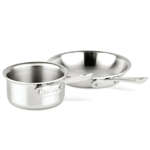 All-Clad ST40005 D3 Compact Stainless Steel Dishwasher Safe Cookware Set,  5-Piece, Silver 